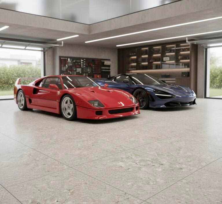 Granit Tile Tahan Beban untuk Garasi Mobil Minimalis